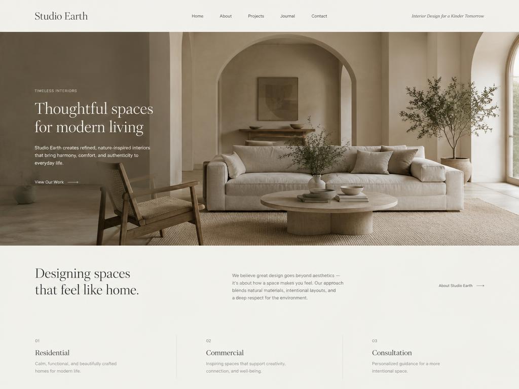 Studio Earth website demo